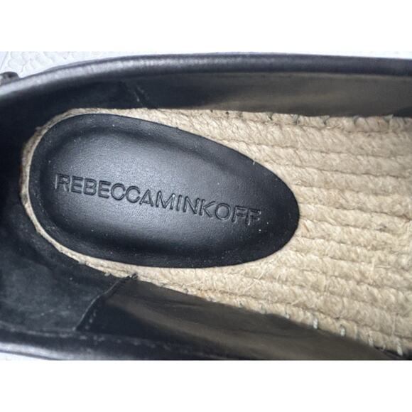REBECCA MINKOFF Espadrille Shoes Sz 6.5M Black Silver Moons Stars Studs Flats - Picture 9 of 9